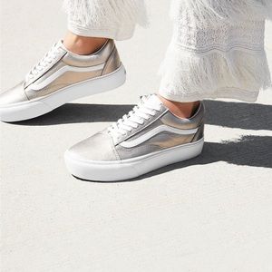 Silver Platform Vans